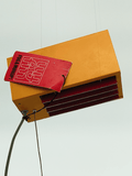 Applique murale Dublé, Jo Hammerborg, acier jaune (1960s)