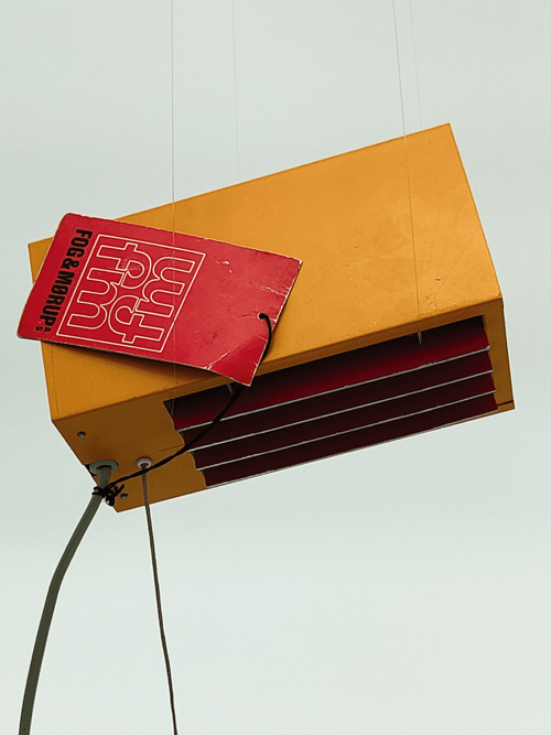 Applique murale Dublé, Jo Hammerborg, acier jaune (1960s)