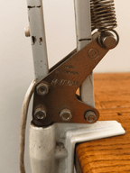 Detail of the joint and spring - Articulated arm architect lamp