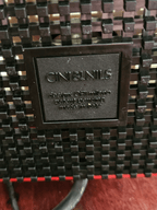 Détail de la plaque du fabricant - Lampe de table Cuboluce