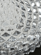 Détail de la texture du verre - Paire d'appliques ananas