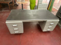 Bureau de direction Prominent, métal gris (1930s)
