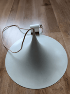 Semi Pendel, Bonderup & Thorup, wit aluminium (jaren 60)