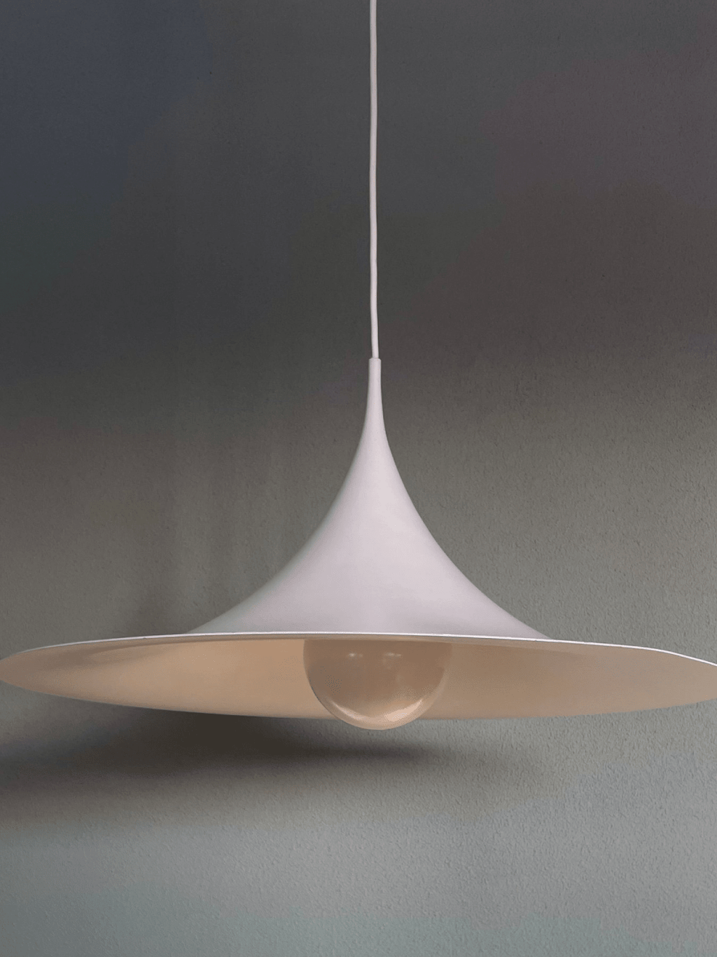 Semi Pendant, Bonderup & Thorup, white aluminum (1980s)
