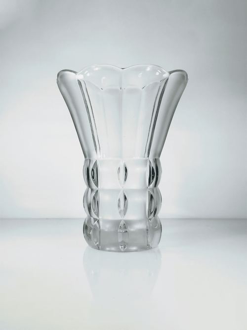 Vase Art Déco No. 1299, Feigl & Morawetz, verre pressé (1920s-1930s)